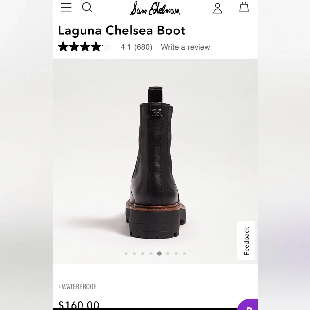 Worn Once! Sam Edelman Laguna Chelsea Boot 7.5 - Picture 3 of 7